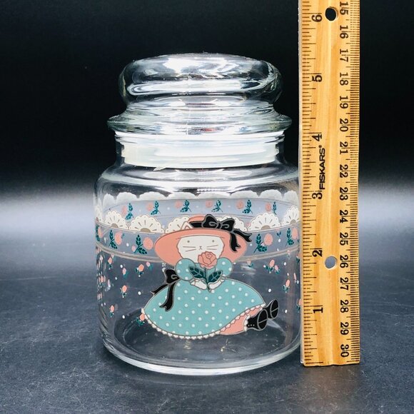 Vintage 1988 Country Kitty Cat Doll Apothecary Glass Jar and Bubble Lid - Picture 10 of 10